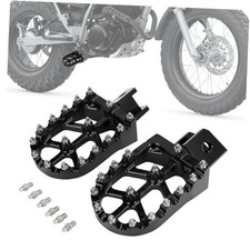 Dirt Bike Foot Pegs,Motorcycle Footpegs Wider Foot Pegs Rest Pedal CNC black