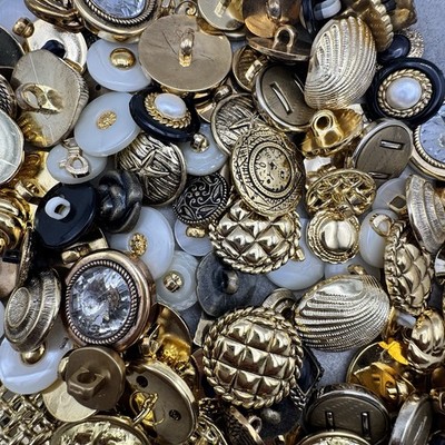 NEW! Ltd Edition Premium Gold Buttons Mixed Lot All Pairs Gold Mix Shank