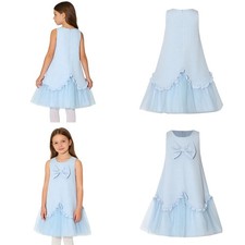 Kids Girls Dress Casual Gown Vocation Dresses Party Ruffle Summer Cute Bow
