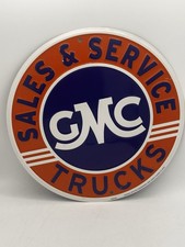 Gmc General Motors Trucks 11.5 Diameter Circular Tin Metal Sign Garage Man Cave Gmc General Motors Trucks 11.5 Diameter Circular Tin Metal Sign Garage Man Cave
