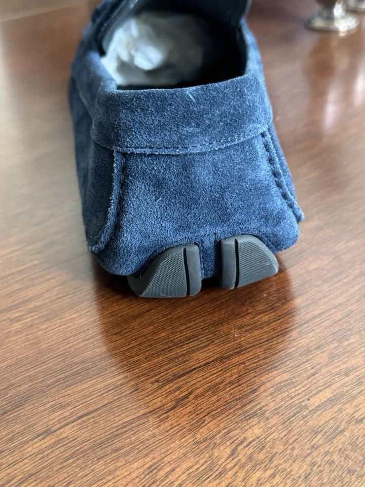 Salvatore Farragamo Men’s US11.5 EE Blue Suede “Parigi”Driver Metallic Hardware! - Image 4 of 4
