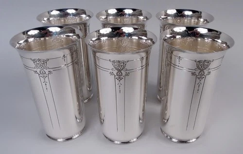 Reed & Barton Highballs 145C/3 Antique Barware Cups American Sterling Silver