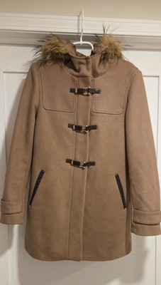 Cole Haan Women s Wool Blend Toggle Coat   Camel   Excellent Condition Size 10