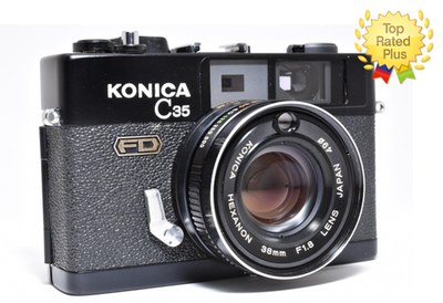 *超美品*KONICA C35FD BLACK 🎦 CLA'd [MINT] Konica C35 FD Black 35mm Rangefinder Film Camera