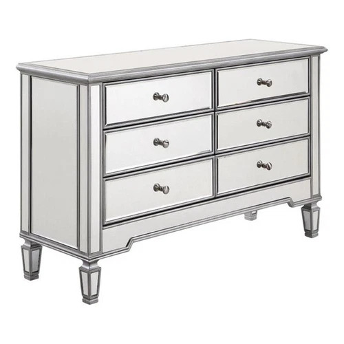 Elegant Lighting Chamberlan 6 Drawer Mirrored Dresser - Picture 2 of 8