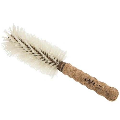 Boar Bristle Round Brush (B7-70mm) | Blonde Bristles & Cork Handle | Ideal fo...