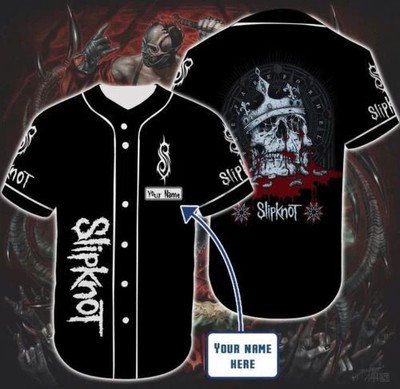 Custom Slipknot Rock 3D Full Print Baseball Jersey S-5XL