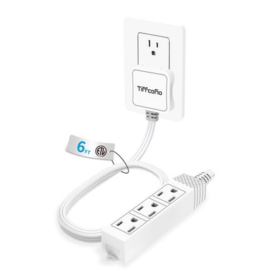 #ad #ad Flat Plug Outlet Strip 6 FT Extension Cord 3 Prong 3 Grounded 13A 1625W 16 AWG $18.90