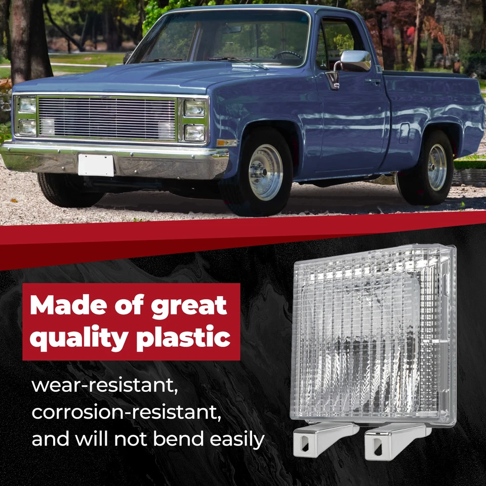 2X For 83-91 Chevy Blazer GMC Park Front Turn Signal Lamps Corner Marker Lights - Image 2 of 4
