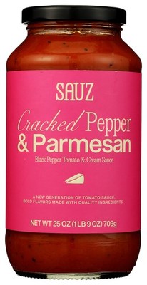 Sauz Black Pepper Parmesan Tomato Cream Pasta Sauce 25 Oz Jar