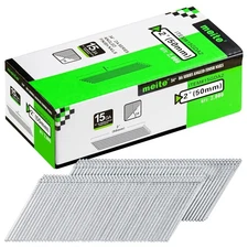 2,000 Pcs 15 Gauge Angled Finish Nails 2-Inch 34 Degree DA Series Galvanized