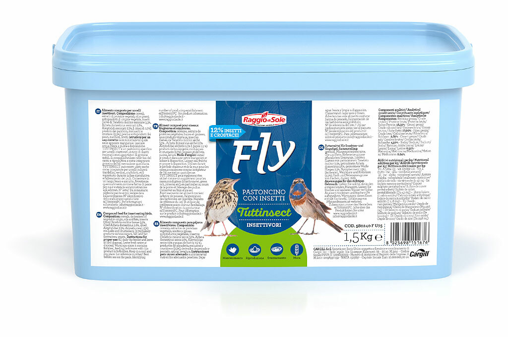 FLY TUTTINSECT KG 1,5 ALIMENTO UCCELLI INSETTIVORI E FRUGIVORI