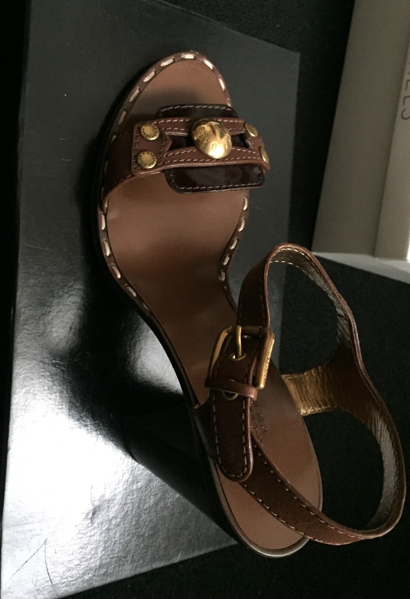 Dolce & Gabbana two-tone brown sandals - 37 1/2 with gold  display picture 1