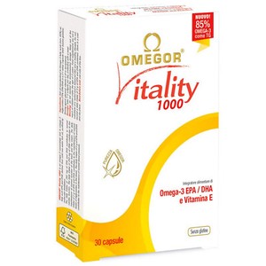 Omega 3 Omegor Vitality 1000 mg Alta Concentrazione EPA E DHA con Vit-E 30  Cps | eBay