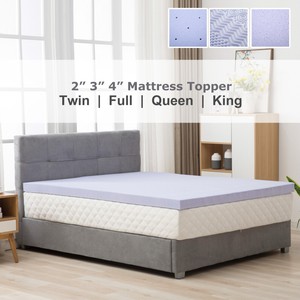 2-3-4-039-039-Twin-Full-Queen-King-Comfort-Gel-Memory-Foam-Mattress-Topper-Lavender