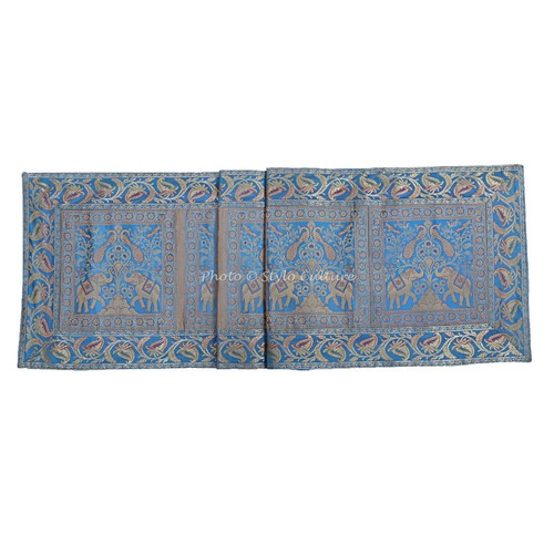 Indian Decorative Table Runner Wedding Decor Brocade Elephant Kitchen Tablecloth - Picture 4 of 5
