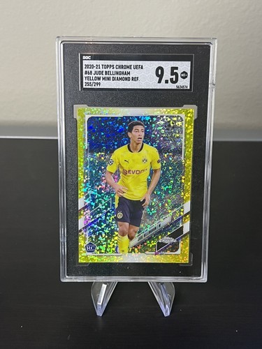 Jude Bellingham [Yellow Mini Diamond] #68 2020 Topps Chrome UEFA Champions League card