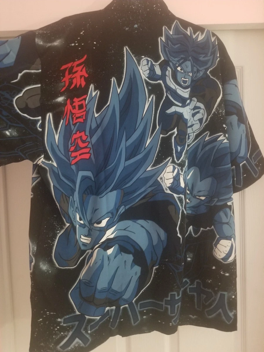 Dragon ball z button down shirt top