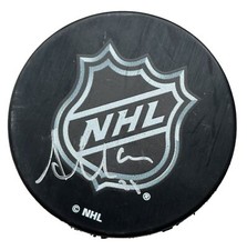 Alexander Alex Edler Autographed Signed Los Angeles Kings Canucks NHL Logo Puck
