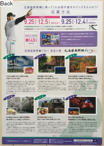 Shohei Ohtani (Fighters) Hokkaido Shinkansen Campaign 2017 Promotional Poster - Picture 2 of 3
