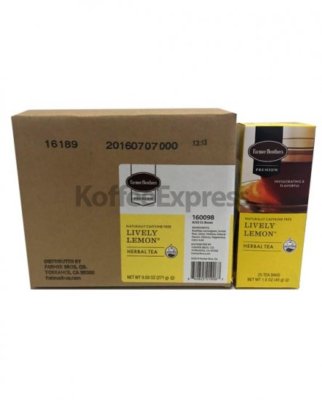 Farmer Brothers Premium Herbal Tea, Lively Lemon, 6/25 ct boxes