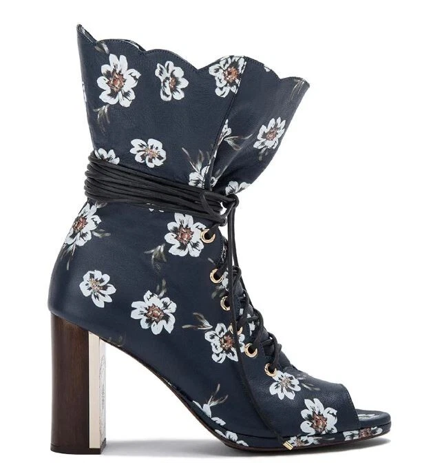 EE. UU. 6❤️Jaclyn Jones EE. UU. MAGNOLIA Cuero Suave Tacón Alto Botines EE. UU. Foto 2 de 4