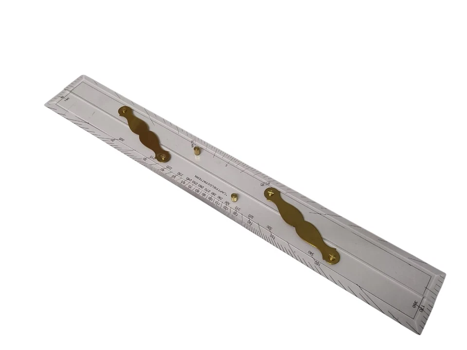 Regla paralela de 24 pulgadas con divisor de latón y brújula de lápiz - navegación marina Foto 4 de 4