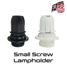 Bulb Holder Small Screw E14 SES Black / White Plastic Lampholder For Table Lamp