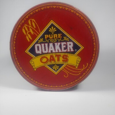 Quaker Rounds Vintage 1983 Limited Edition Quaker Oats Collector Tin Round Canister ...