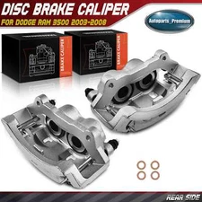 Pair Rear Brake Calipers w/ Bracket for Dodge Ram 3500 03-08 w/ Dual Rear Wheels