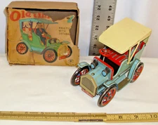 OLD TIMER BRASS AGE CAR TIN FRICTION TOY MODERN TOYS JAPAN BOXED WORKS