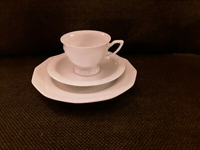 Rosenthal Porzellan Classic Rose Maria weiß Mokkagedeck 3-teilig ...