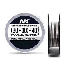 NK Ni80 Fused Clapton Wire Alien Nichrome 80 10ft/Spool Tri Cores Parallel DIY
