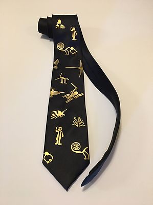 Nazca Lines Of Peru, Art Necktie, Unique And One Of A Kind Tie, Great Quality