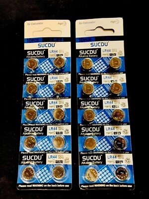 10x AG13 LR44 SR44 L1154 357 A76 QUALITÀ PULSANTE ALCALINO/CELLE - Foto 2