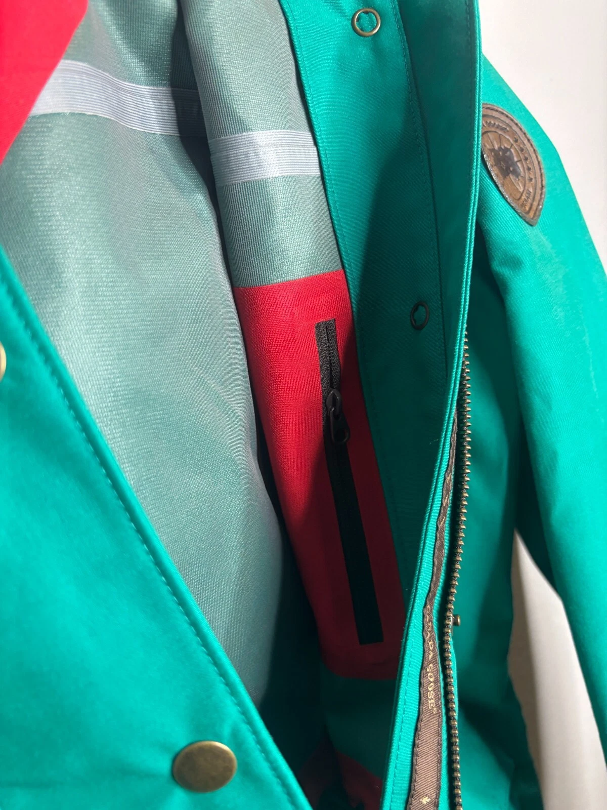 Felpa con cappuccio Canada Goose Surrey Trench 2013 etichetta nera uomo taglia media verde 5023