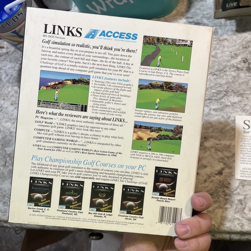LINKS Vintage 1991 PC Computer Golf Game MS-DOS 3.5 Floppy Access IBM PS1/2 286+ - Picture 3 of 6