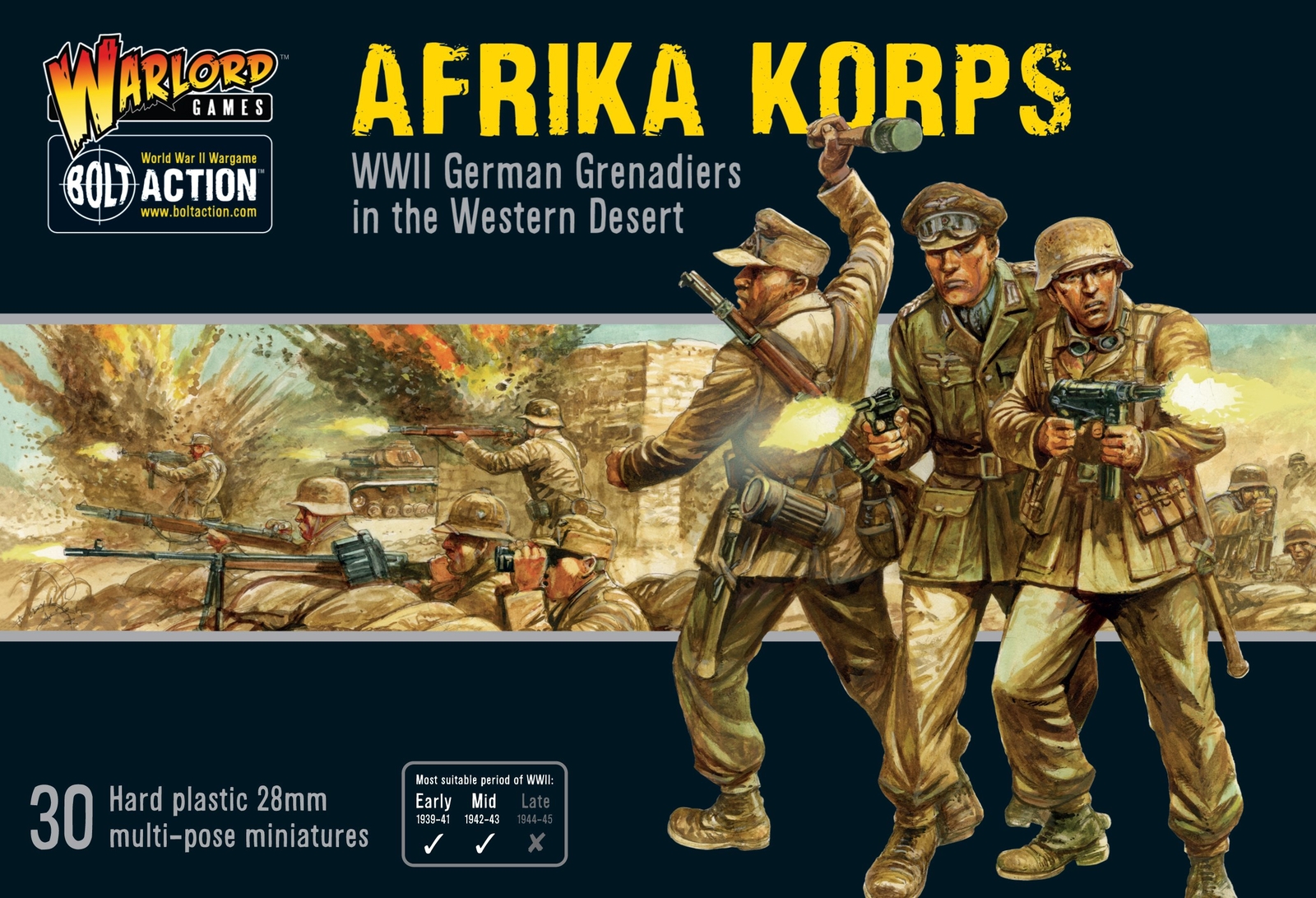 Thumbnail - Afrika Korps Infantry, Deutschland, Bolt Action Ww2, Warlord Games,