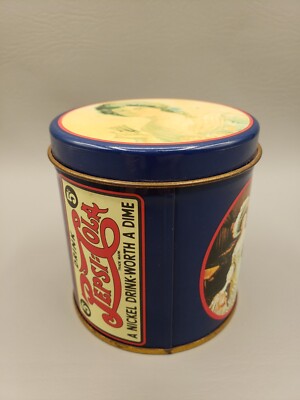 Pepsi Cola Vintage Tin Victorian 1988 A Nickel Drink Worth A Dime Women Metal