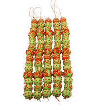 5 Strands Lamp Work Glass Beads, Handmade Glass Beads, Jewelry making beads.