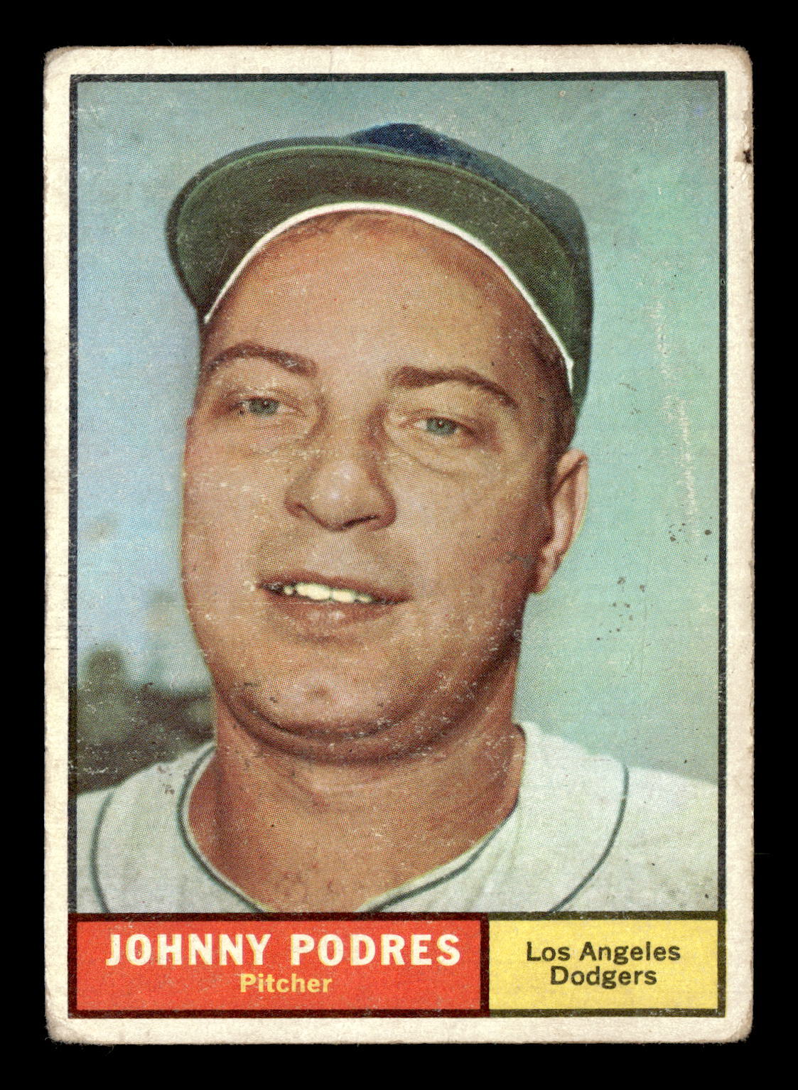 Johnny Podres 1961 Topps #109 Los Angeles Dodgers GD-VG