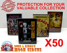 50x DVD STANDARD CASE (SIZE DV 1) -CLEAR PLASTIC PROTECTIVE BOX PROTECTOR SLEEVE