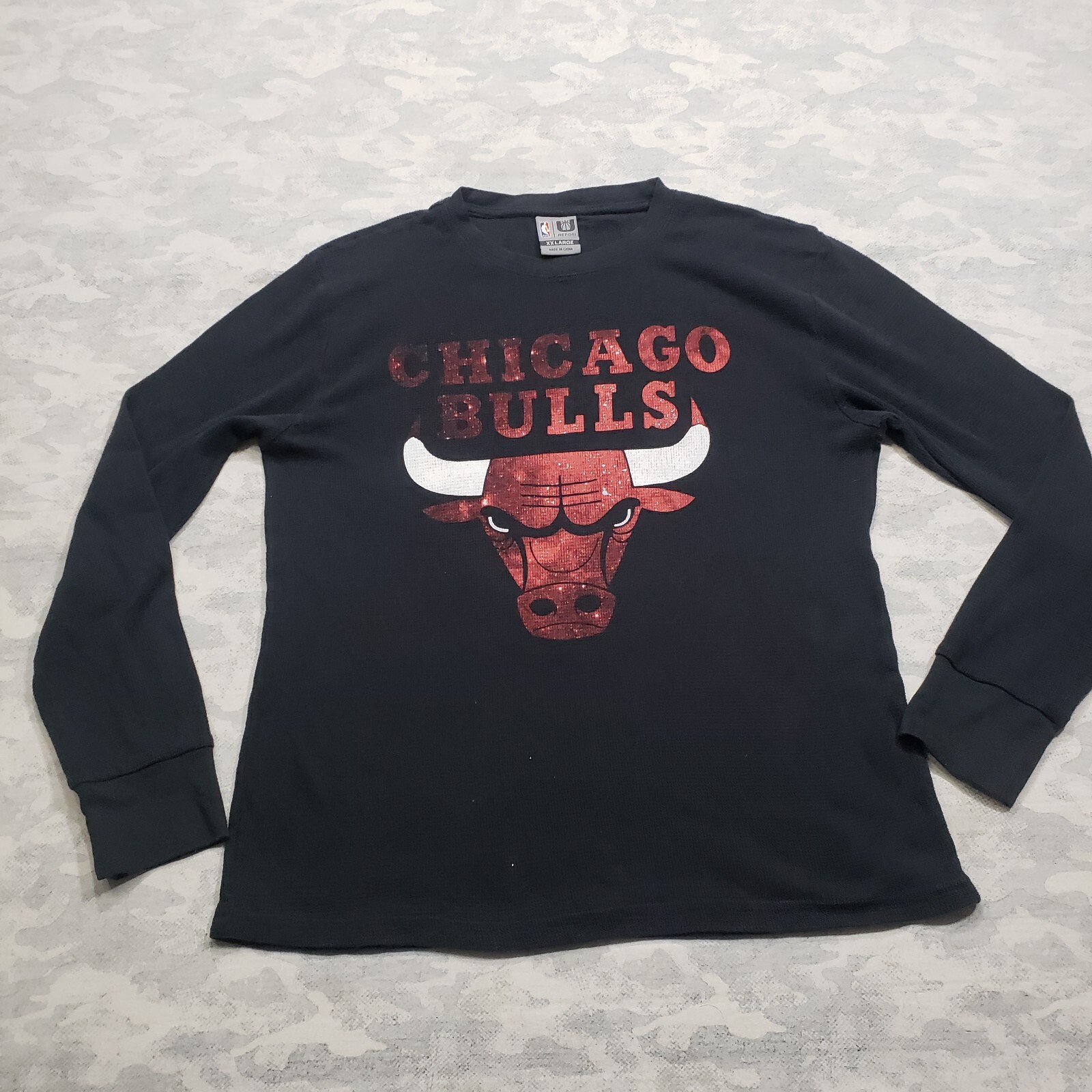 Camiseta térmica Chicago Bulls para mujer 2XL negra NBA Baloncesto Net Dri