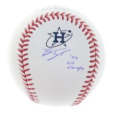 Blake Taylor Signed Astros Logo OML Baseball JSA COA “22 WS Champs” Inscription!