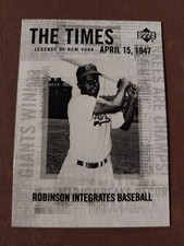 2001 JACKIE ROBINSON UPPER DECK LEGENDS OF NEW YORK BASEBALL CARD #180 DODGERS