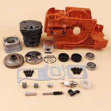 44mm Cylinder Piston Kit Crankcase Clutch Fit Husqvarna 350 345 340 Engine House