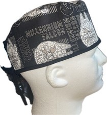 Star Wars Millennium Falcon Black Scrub Hat Chemo Cap