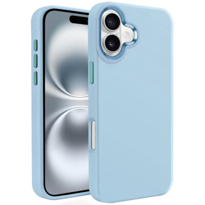 Nano Liquid Silicone Case for iPhone 16 Plus Light Blue
