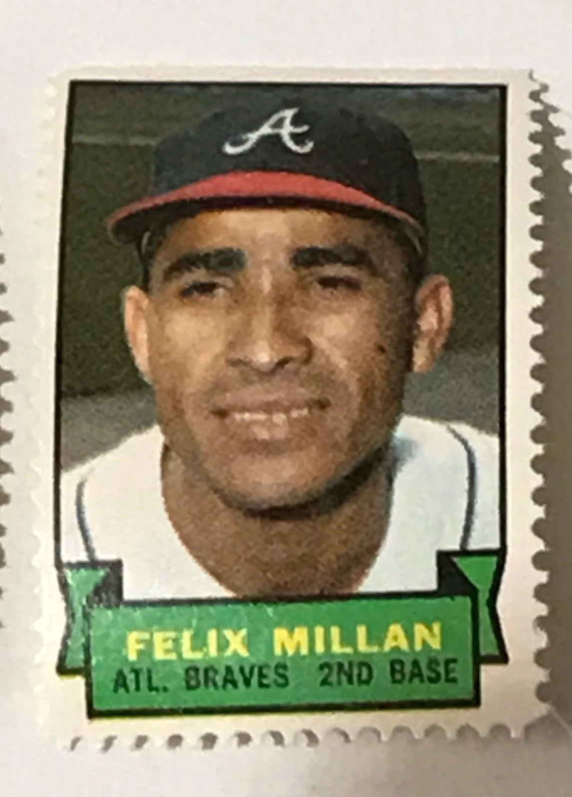 1969 TOPPS STAMPS FELIX MILLAN ATLANTA BRAVES