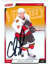 Chuck Kobasew autographed Hockey Card (Calgary Flames) 2006 UD Victory #32